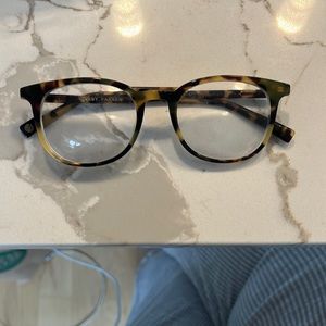 warby parker glasses - tortoise color frames